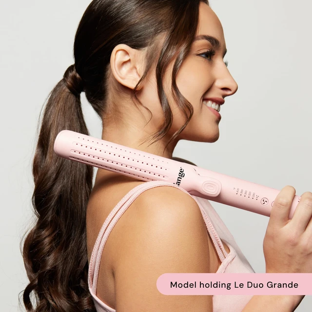 Alt view image 4 of 7 - Le Duo Grande 360° Airflow Styler | Curl & Straighten with One Tool | 5.3" Snag-Free Titanium Plates | Cooling Air Vents to Set Curls | Adjustable Temp & Auto Shut-Off | Blush