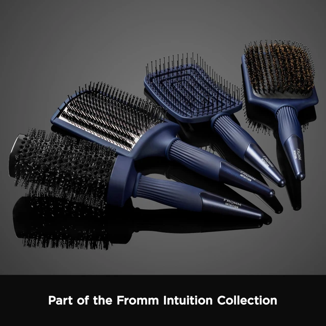 Alt view image 6 of 7 - Intuition Ceramic Ionic Hot Paddle Straightening & Blow Dry Hairbrush | Anti-Static, Smoothing Brush for Faster Styling & Less Heat Damage, for Blowouts & Volume, Ideal For All Hair Types, Blue