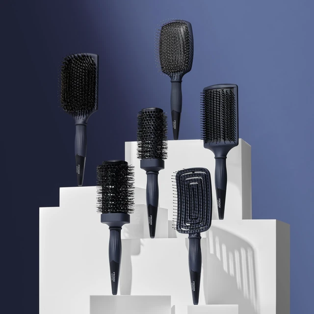 Alt view image 7 of 7 - Intuition Ceramic Ionic Hot Paddle Straightening & Blow Dry Hairbrush | Anti-Static, Smoothing Brush for Faster Styling & Less Heat Damage, for Blowouts & Volume, Ideal For All Hair Types, Blue