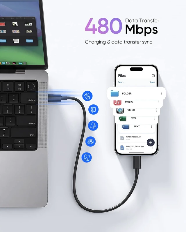 Alt view image 4 of 7 - Multi USB Charging Adapter Kit, Travel USB Charger Converter Set with USB C to Micro USB and Lightning Adapters, USB3.0 OTG, 60W Fast Charging & Data Transfer Cable, Eject Pin & SIM Card Holder