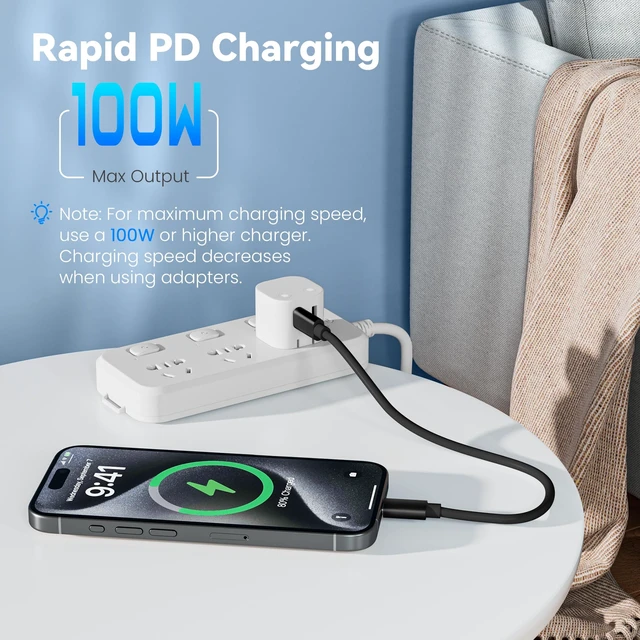 Alt view image 6 of 6 - Multi USB C Adapter Cable Kit,Portable Travel USB Adapter Set | (6 in 1) Portable Travel Case,1FT 100W Charging cord,USB3.2 OTG,USBC to iOS Micro converter for iPhone Dou 18 Pro,Samsung S25