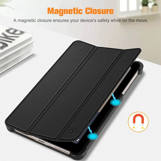 Alt view image 6 of 7 - Slim Case for Onn. 7" Tablet (2024 Model) - Black | Premium Vegan Leather Lightweight Hard Shell Stand Cover Compatible for Walmart Onn 7 Inch Tablet 4th Generation