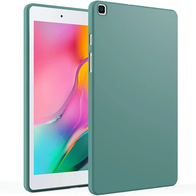 Main image of Case for Samsung Galaxy Tab A 8.0 2019 SM-T290/ T295/ T297, Thin and Lightweight, Soft, Shockproof Slim Tablet Back Cover, Military Green