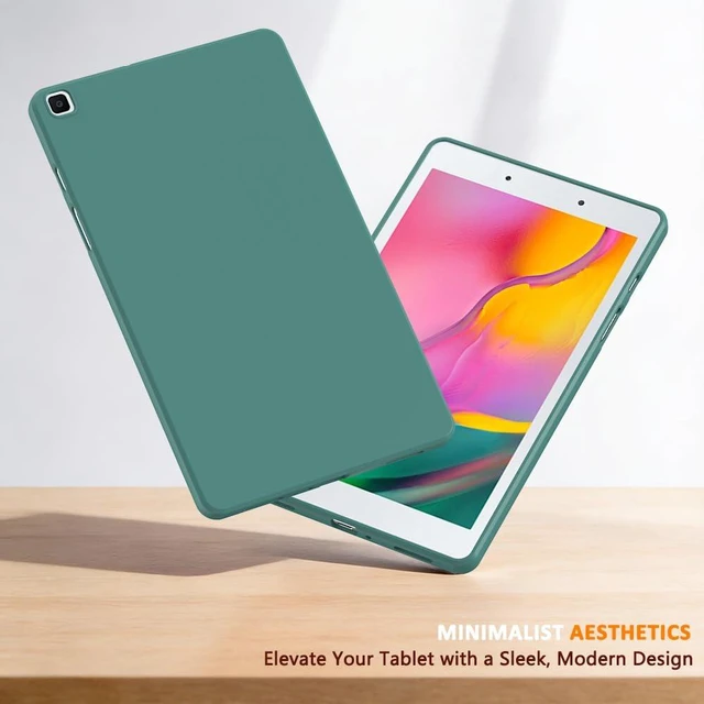 Alt view image 2 of 6 - Case for Samsung Galaxy Tab A 8.0 2019 SM-T290/ T295/ T297, Thin and Lightweight, Soft, Shockproof Slim Tablet Back Cover, Military Green