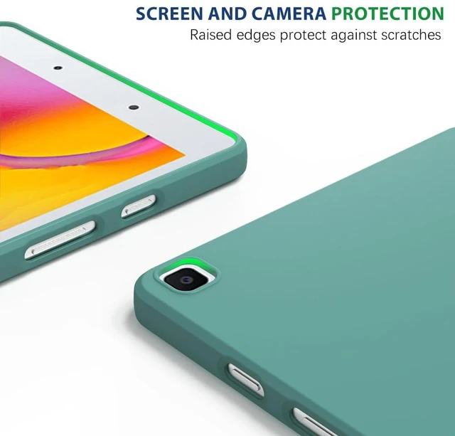 Alt view image 5 of 6 - Case for Samsung Galaxy Tab A 8.0 2019 SM-T290/ T295/ T297, Thin and Lightweight, Soft, Shockproof Slim Tablet Back Cover, Military Green