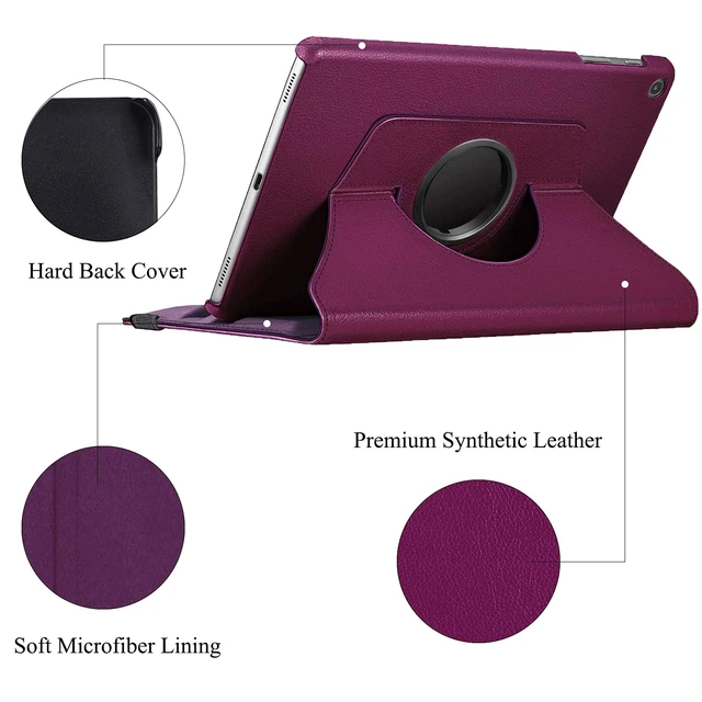 Alt view image 3 of 7 - Case for Tab A 8.0'' 2019 Release Model T290/T295, 360 Degree Rotating Stand Case Full Protective Cover for Samsung Galaxy Tab A 8.0 Inch 2019 Release Tablet (SM-T290/SM-T295), Purple