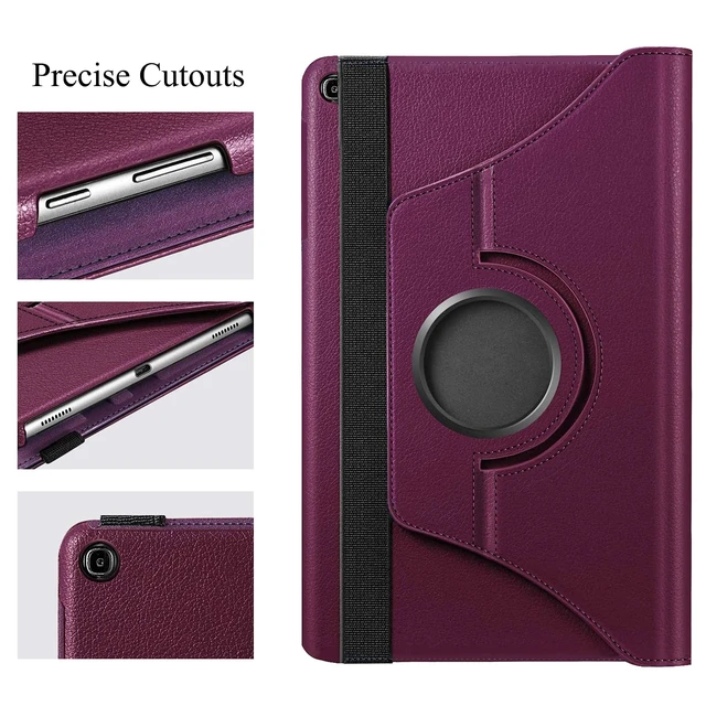 Alt view image 5 of 7 - Case for Tab A 8.0'' 2019 Release Model T290/T295, 360 Degree Rotating Stand Case Full Protective Cover for Samsung Galaxy Tab A 8.0 Inch 2019 Release Tablet (SM-T290/SM-T295), Purple