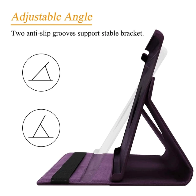 Alt view image 6 of 7 - Case for Tab A 8.0'' 2019 Release Model T290/T295, 360 Degree Rotating Stand Case Full Protective Cover for Samsung Galaxy Tab A 8.0 Inch 2019 Release Tablet (SM-T290/SM-T295), Purple