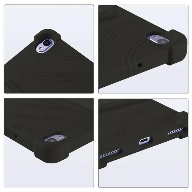 Alt view image 5 of 7 - for Walmart Onn 8 Inch Tablet Case 2024 (Model: 100135923),Black | Soft Silicone Kids Tablet Case with Stand for Onn Surf 8 Inch Gen 4 Tablet