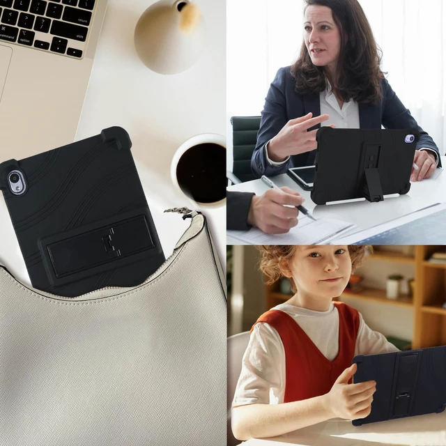 Alt view image 7 of 7 - for Walmart Onn 8 Inch Tablet Case 2024 (Model: 100135923),Black | Soft Silicone Kids Tablet Case with Stand for Onn Surf 8 Inch Gen 4 Tablet