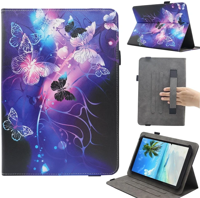 Main image of Universal 7 8 Inch Android Tablet Case | for All 7.0 - 8.5 Inch Tablet, PU Leather Folio Stand Cover, with Hand Strap, Multi-Angle Viewing Stand