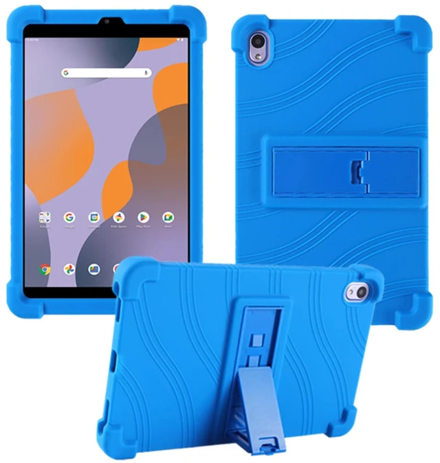 Main image of Case for Walmart Onn 8 inch Tablet 2024 Model (100135923), Kids Friendly Soft Silicone Adjustable Stand Cover for Onn 8 inch Gen 4 2024 Tablet Case (Blue)