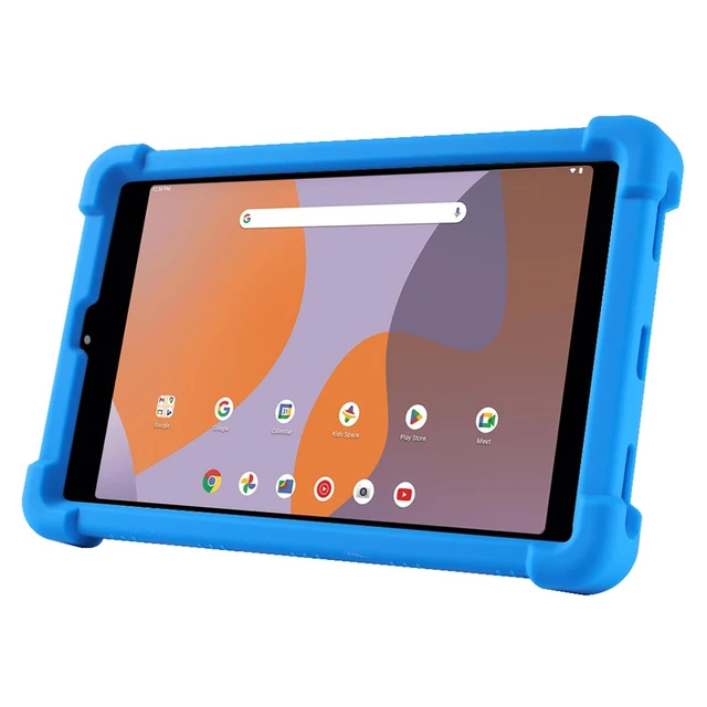 Alt view image 3 of 7 - Case for Walmart Onn 8 inch Tablet 2024 Model (100135923), Kids Friendly Soft Silicone Adjustable Stand Cover for Onn 8 inch Gen 4 2024 Tablet Case (Blue)