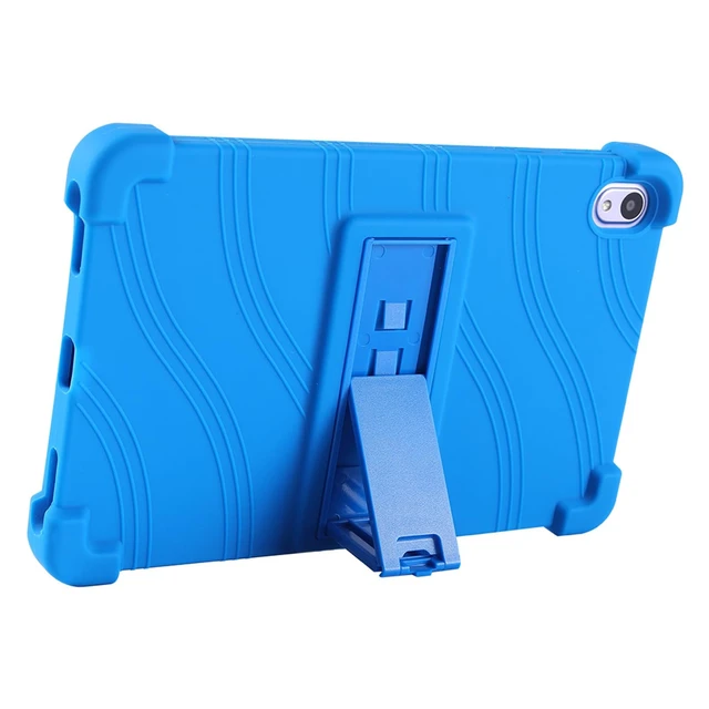 Alt view image 4 of 7 - Case for Walmart Onn 8 inch Tablet 2024 Model (100135923), Kids Friendly Soft Silicone Adjustable Stand Cover for Onn 8 inch Gen 4 2024 Tablet Case (Blue)