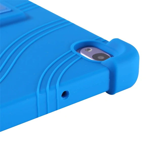 Alt view image 7 of 7 - Case for Walmart Onn 8 inch Tablet 2024 Model (100135923), Kids Friendly Soft Silicone Adjustable Stand Cover for Onn 8 inch Gen 4 2024 Tablet Case (Blue)