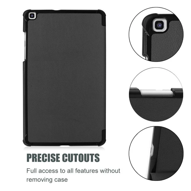 Alt view image 3 of 7 - Slim Case for Galaxy Tab A 8 inch 2019 T290 T295 Black | Light Trifold Stand Hard Shell Folio Cover for 8.0 inch Galaxy Tab A 2019 Without S Pen Model SM-T290 (Wi-Fi) SM-T295 (LTE)