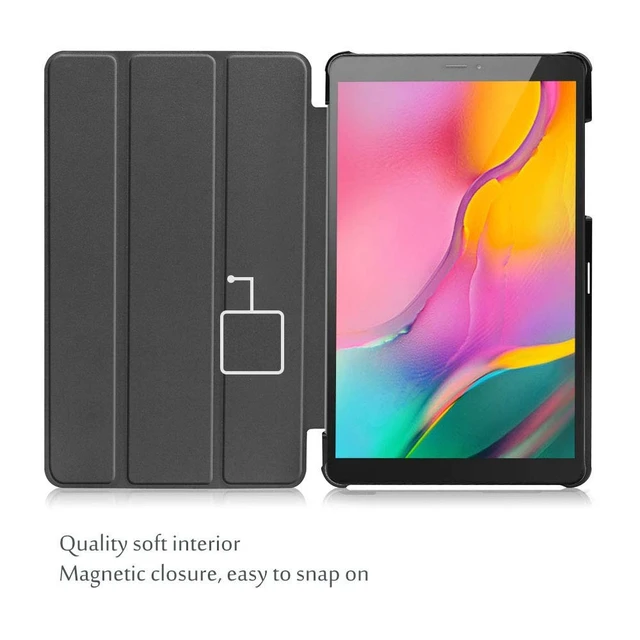 Alt view image 5 of 7 - Slim Case for Galaxy Tab A 8 inch 2019 T290 T295 Black | Light Trifold Stand Hard Shell Folio Cover for 8.0 inch Galaxy Tab A 2019 Without S Pen Model SM-T290 (Wi-Fi) SM-T295 (LTE)