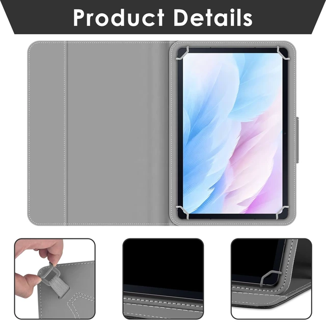 Alt view image 5 of 7 - Universal 7.0 inch Tablet Case,7 inch Android Tablet Cover,Black | Travel Portable Protective Folio PU Leather Stand Shell Case for All Kinds of 7.0-7.9 inch