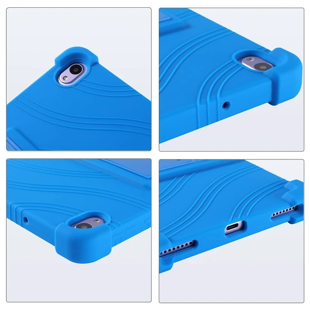 Alt view image 5 of 7 - for Walmart Onn 8 Inch Tablet Case 2024 (Model: 100135923),Blue | Soft Silicone Kids Tablet Case with Stand for Onn Surf 8 Inch Gen 4 Tablet
