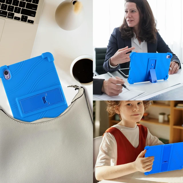 Alt view image 7 of 7 - for Walmart Onn 8 Inch Tablet Case 2024 (Model: 100135923),Blue | Soft Silicone Kids Tablet Case with Stand for Onn Surf 8 Inch Gen 4 Tablet