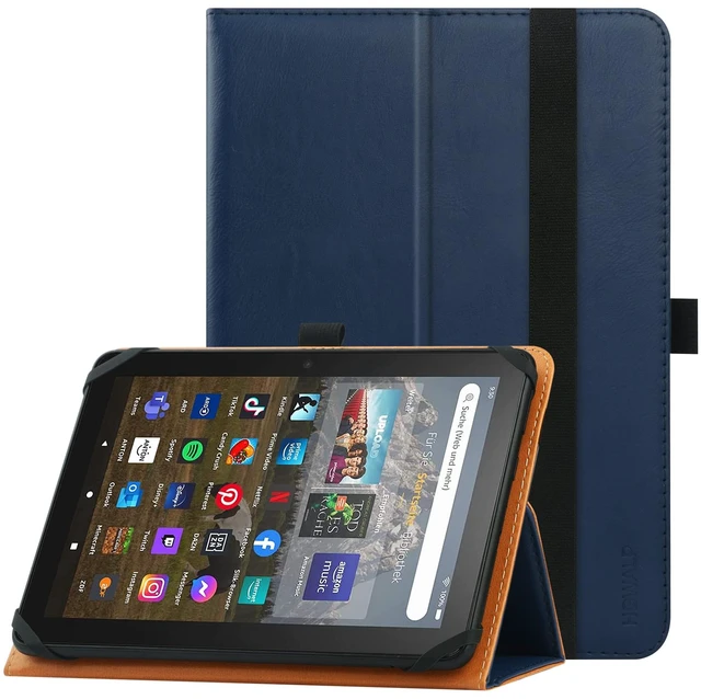 Main image of Universal Case for 7 inch 8 inch Tablet,Stand Folio Universal Tablet Case Protective Cover for 7" 8" Touchscreen Tablet, with Adjustable Fixing Silicon Band and Stand (Navy)