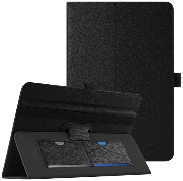 Main image of Universal 8 Inch Android Tablet Case, Folio Protective Cover for 7" 8" Touchscreen Tablet, Protective Folio Stand Android Case for 7.0-8.5 Inch Tablet with Hand Strap and Cards Slots,Black