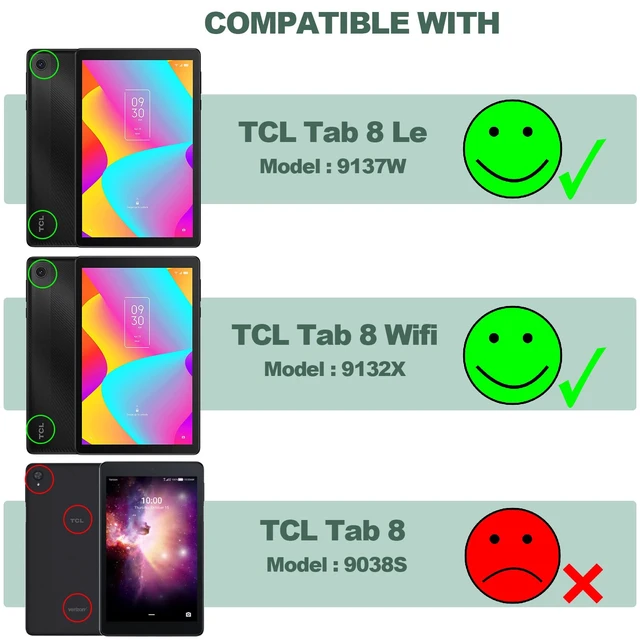 Alt view image 2 of 6 - Leather Case for 2024 TCL Tab 8, Plus, LE & WiFi Models, Glitter Pink with Pencil Holder