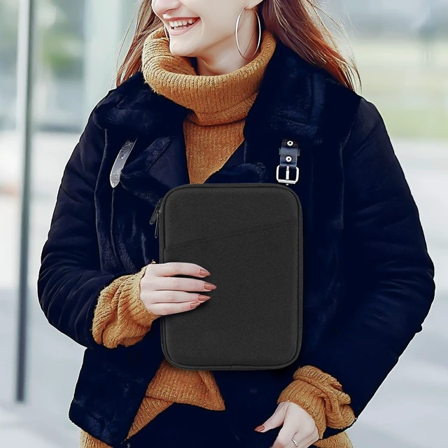 Alt view image 7 of 7 - 8-9 Inch Tablet Sleeve Bag Carrying Case, Black | Fits iPad mini 7th/6th 8.3", iPad mini 7.9", Galaxy Tab A7 Lite/A9 8.7", Remarkable Paper Pro Move 7.3" 2025, Tab M9/M8