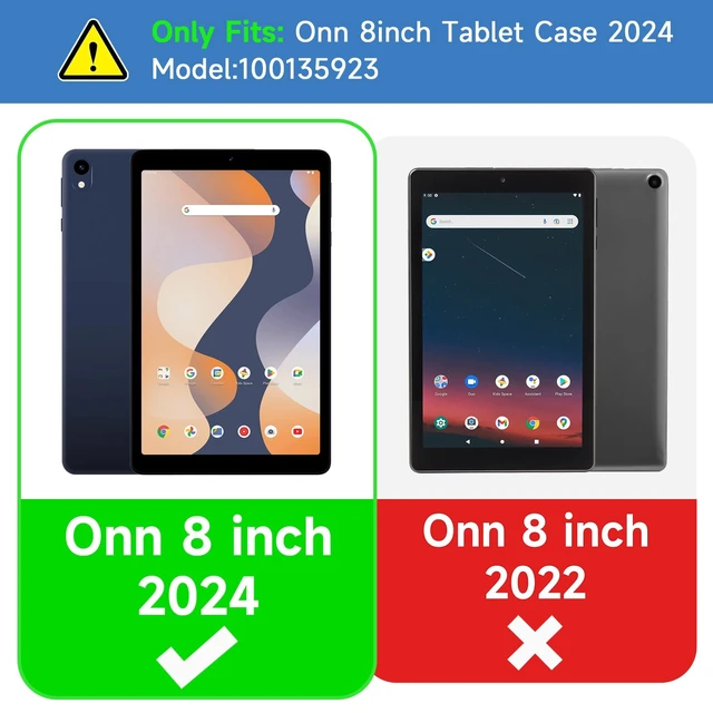 Alt view image 2 of 7 - Kids Case for Walmart Onn 8 inch 2024 Gen 4 Released,Stand, Blue | Kids Friendly,Case for Walmart Onn 8 inch Tablet Case Gen 4 2024 Released Model: 100135923,Shockproof Cover with Handle Stand