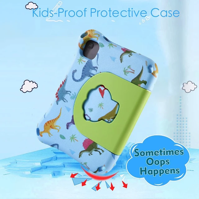 Alt view image 3 of 7 - Onn 8 Kids Tablet Case,Onn 8 inch 2024 4th Generation 100135923 for Boy Girl Dinosaur EVA Kid-Proof with Stand Handle Shockproof Kid-Friendly Durable Cover (KL)