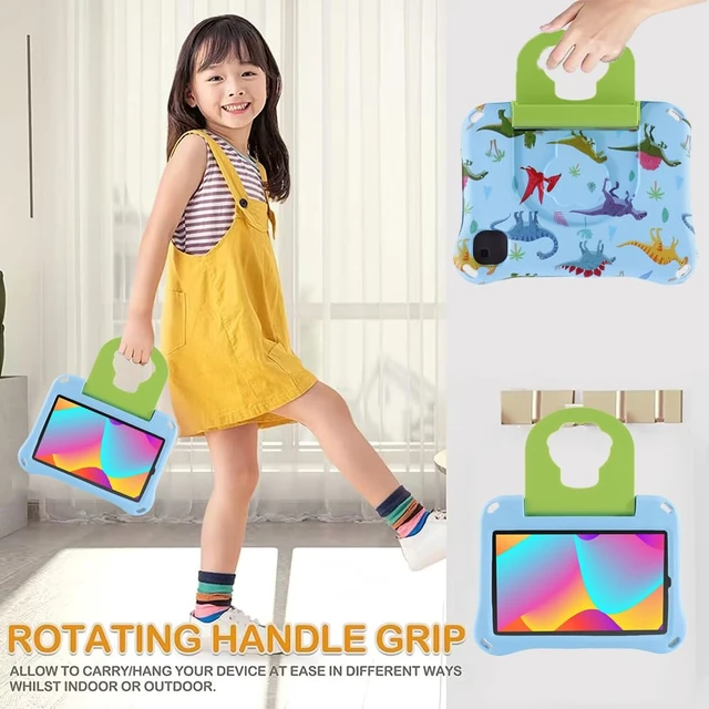 Alt view image 5 of 7 - Onn 8 Kids Tablet Case,Onn 8 inch 2024 4th Generation 100135923 for Boy Girl Dinosaur EVA Kid-Proof with Stand Handle Shockproof Kid-Friendly Durable Cover (KL)