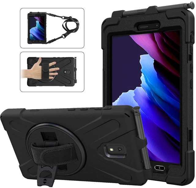 Main image of Samsung Galaxy Tab Active3/Active5 8.0 Case, with 360 Stand, Handle Hand Strap & Shoulder Strap for Samsung Galaxy Tab Active5 8" 2024, Active3 8" 2020 SM-X300/X307/T570/T577 (Black)