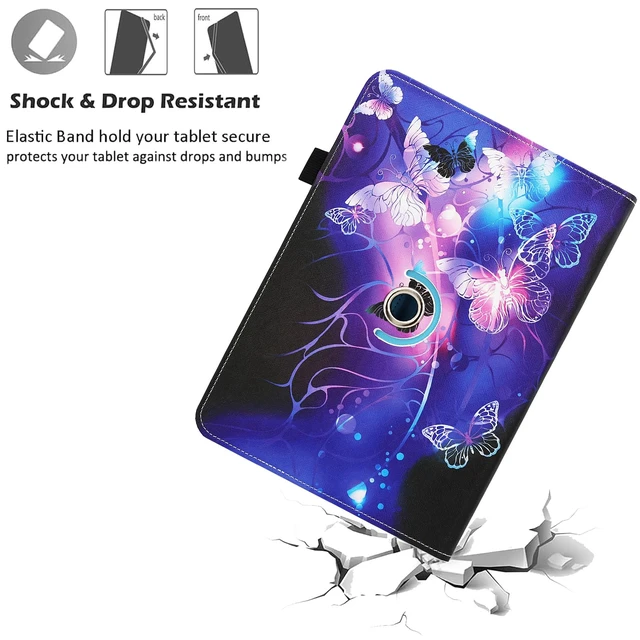Alt view image 3 of 7 - Universal 7 8 Inch Android Tablet Case Cover | 360 Degree Rotating Multi-Angle Viewing Stand PU Leather Cover for All 7 - 8.5 Inch Tablet