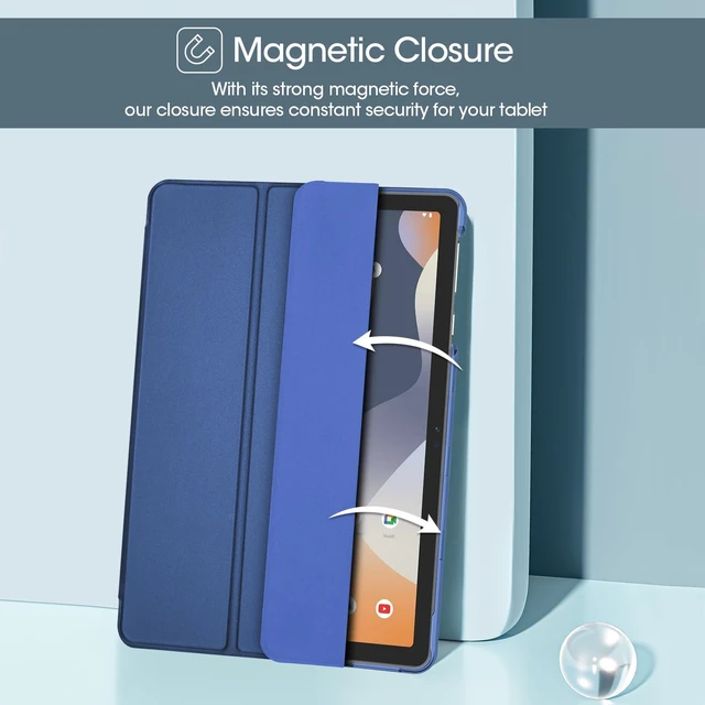 Alt view image 4 of 7 - for Onn. 8 Inch Tablet Case 2024 -Indigo | Slim Stand Hard Back Shell Protective Smart Cover for Onn. 8" Tablet Gen 4 2024 Model