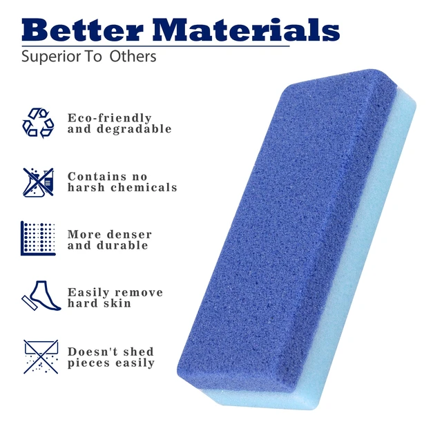 Alt view image 3 of 7 - 6 Pack Foot Pumice Stone for Feet Callus Remover, Pedicure Tools for Feet, Foot Exfoliator and Foot Scrubber Dead Skin Remover Cracked Heel Repair (6-Blue)