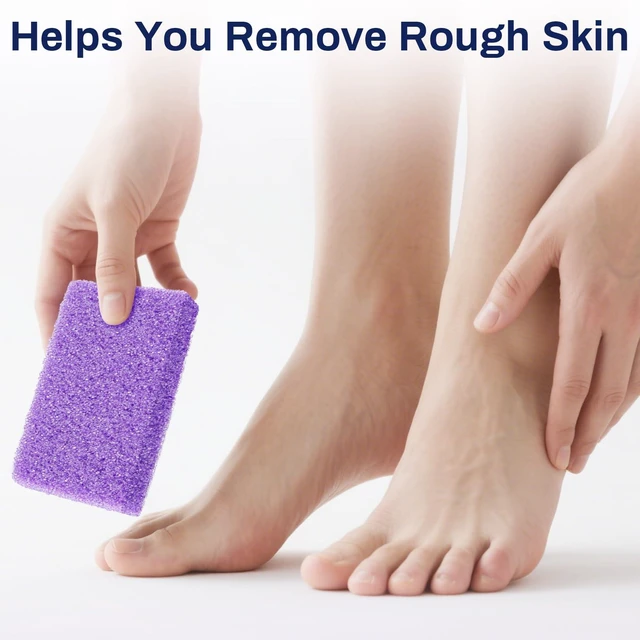 Alt view image 4 of 7 - 20 Small Pumice Stone for Feet - 3.6"x 1.8"x 0.5" Foot Pumice Stone | Purple Foot Filer, Pedicura Scrubber, Foot Care Spa Productos for Callus Removal, Dark Elbows, Hard Skin Exfoliating