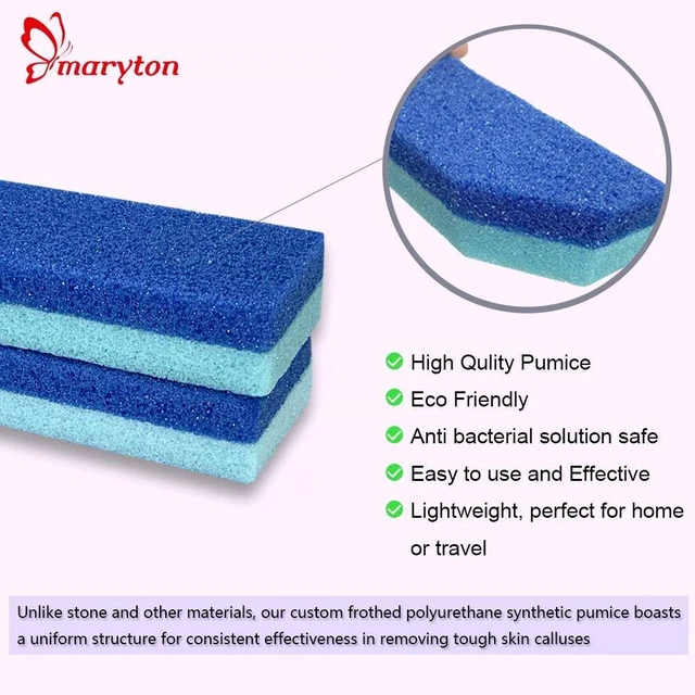 Alt view image 2 of 7 - Foot Exfoliator File Pumice Scrubber Sponge Pedicure Tool, 2pcs | Salon Foot Scrub Pads, Pedi Exfoliating Kit, Gentle Hard Skin Callus Remover