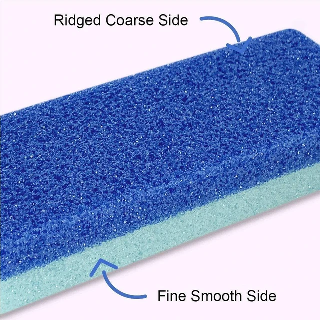 Alt view image 3 of 7 - Foot Exfoliator File Pumice Scrubber Sponge Pedicure Tool, 2pcs | Salon Foot Scrub Pads, Pedi Exfoliating Kit, Gentle Hard Skin Callus Remover