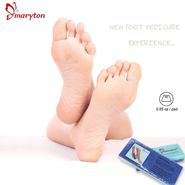 Alt view image 6 of 7 - Foot Exfoliator File Pumice Scrubber Sponge Pedicure Tool, 2pcs | Salon Foot Scrub Pads, Pedi Exfoliating Kit, Gentle Hard Skin Callus Remover