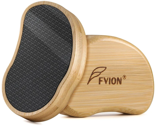 Main image of Nano Glass Foot File with Bamboo Handle - Foot Scrubber Dead Skin Pumice Stone for Feet - The Ultimate Gentle Pedicure File Feet Callus Remover (Yellow)