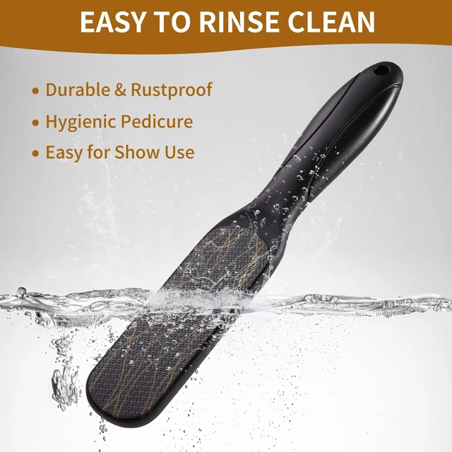 Alt view image 4 of 7 - Nano Glass Foot File, Double-Sided Foot Callus Remover for Cracked Heels | Feet Scrubber, for Hard & Dead Skin Hygienic Pedicure Tool Smooth Feet Gentle & Safe Heel Scraper Foot Health Durable -Black