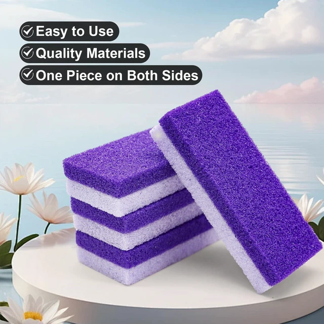 Alt view image 4 of 7 - Foot Pumice Stone 4 Pack Pedicure Stone for Feet (Purple) | for Feet Callus Remover and Scrubber Double Sided Pedicure Foot Pumice Stone for Feet and Heels Callus and Dead Skins