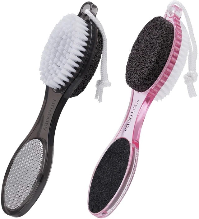 Main image of Foot Brush and Pumice Stone for Feet Scrub Callus Remover Pedicure Tools | 4-in-1 Foot Scrubber Dead Skin Remover, Foot Rasp and Sand Paper, Multi Purpose for Home Foot Care Shower