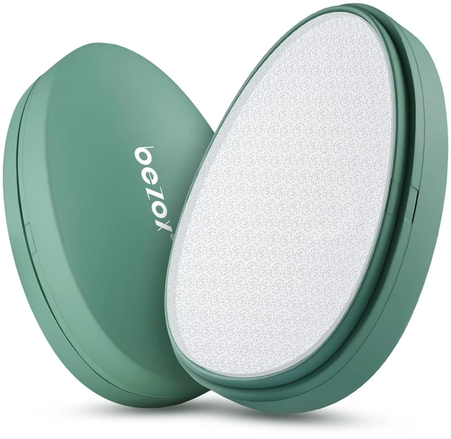 Main image of Nano Glass Foot File Callus Remover with Cover Gentle Glass Foot Pumice Stone, Effective Feet Scrubber for Dead Skin, and Portable Pedi Egg Foot Care Tool - Green