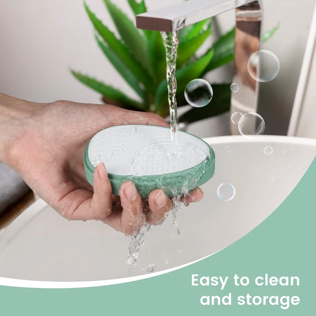 Alt view image 7 of 7 - Nano Glass Foot File Callus Remover with Cover Gentle Glass Foot Pumice Stone, Effective Feet Scrubber for Dead Skin, and Portable Pedi Egg Foot Care Tool - Green