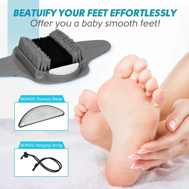 Alt view image 7 of 7 - Shower Foot Scrubber Mat with Pumice Stone | Cleans, Exfoliates, Smooths Your Foot Without Bending, Foot Dead Skin, Callus Remover, Upgraded Non-Slip Suction Cups