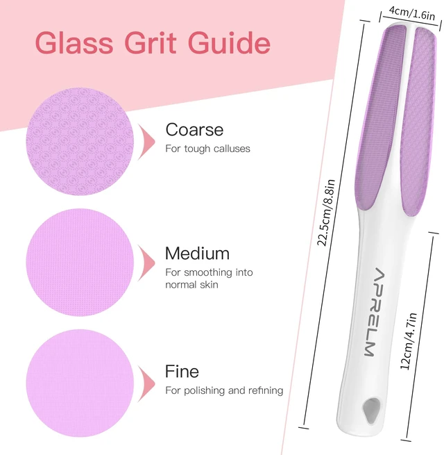 Alt view image 3 of 6 - 3-Sided Nano Glass Foot File, 3-in-1 Coarse/Medium/Fine Foot Callus Remover, Professional Callus Remover for Feet Hard Skin Smooth Polishing (Pink)
