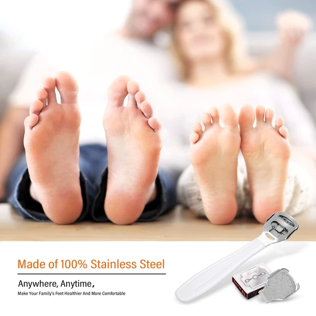 Alt view image 5 of 7 - Callus Shaver Set, 50 Blades 1 Stainless Steel Shaver 1 Foot File, 52 Pcs | Callus Remover for Feet and Hands, Foot Razor Kit, Hard Skin, Replacement Blades Included