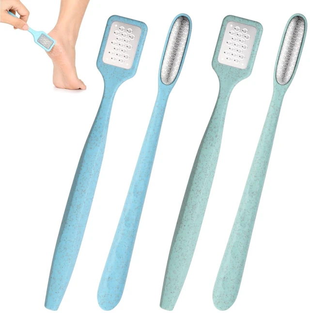 Main image of 4 Pack Precision Callus Remover Mini Foot File Pedicure | Stainless Steel Foot Dead Skin Remover Scraper for Heel Between Toes Corn Hard Skin Exfoliator for Feet Finger Callus