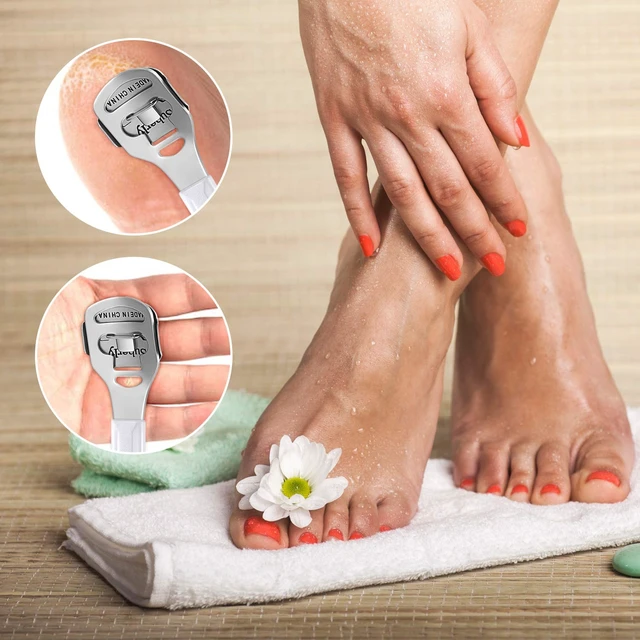 Alt view image 7 of 7 - Callus Shaver Set, 50 Blades 1 Stainless Steel Shaver 1 Foot File, 52 Pcs | Callus Remover for Feet and Hands, Foot Razor Kit, Hard Skin, Replacement Blades Included